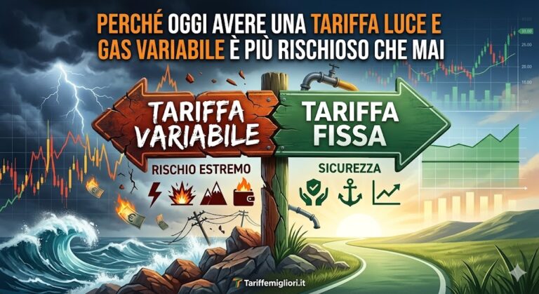 Confronto rischio tariffa variabile vs fissa luce e gas
