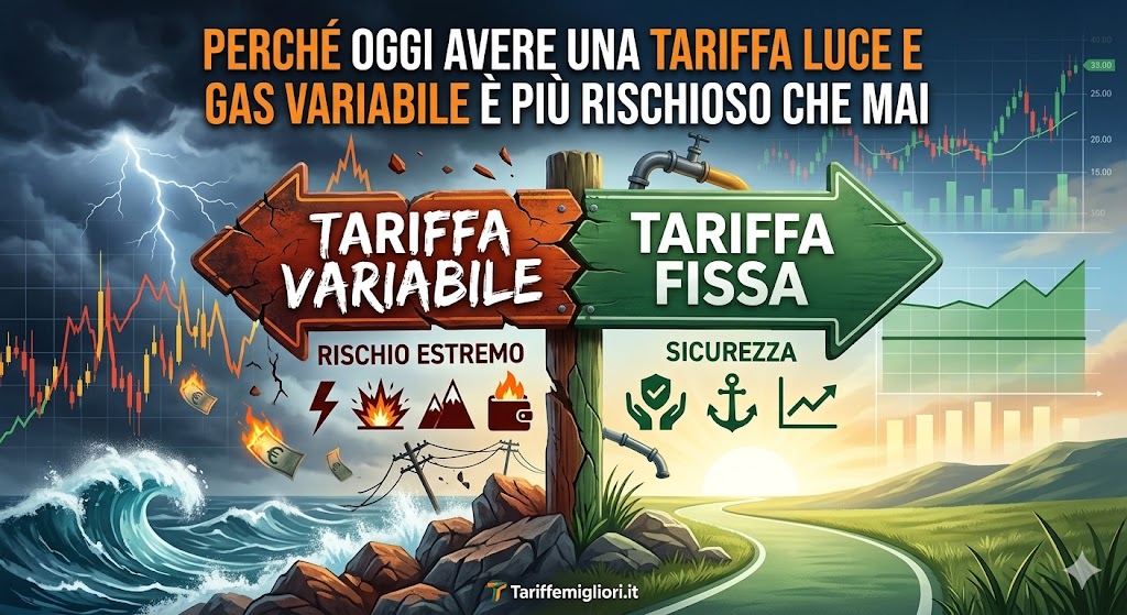 Confronto rischio tariffa variabile vs fissa luce e gas