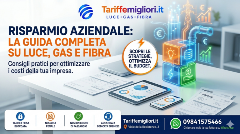 Guida al risparmio aziendale su luce, gas e fibra per imprese e partite IVA