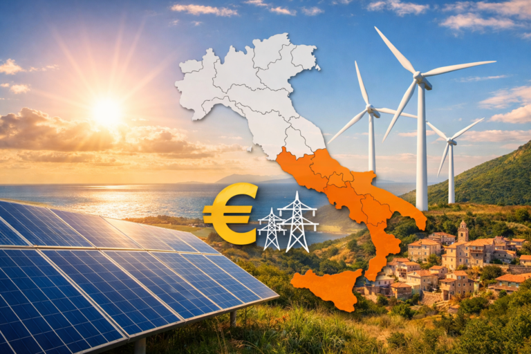 autonomia differenziata energia – produzione solare ed eolica nel Sud Italia
